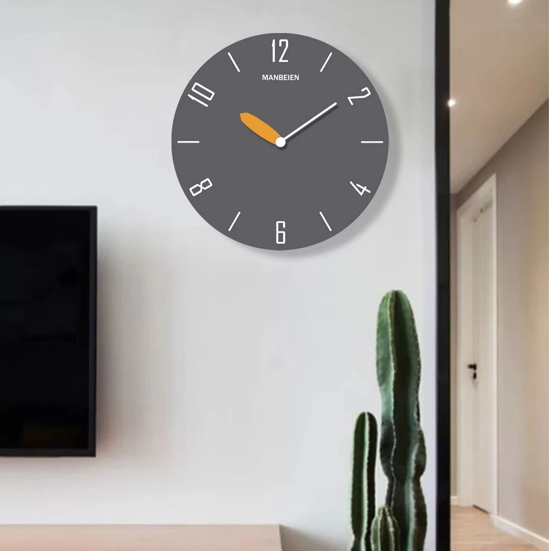 Hanging Decoration Wall Clock Fitment Bedroom Home Decor Living Room Study Wall Clock Luxury Minimalism Reloj De Pared Sala