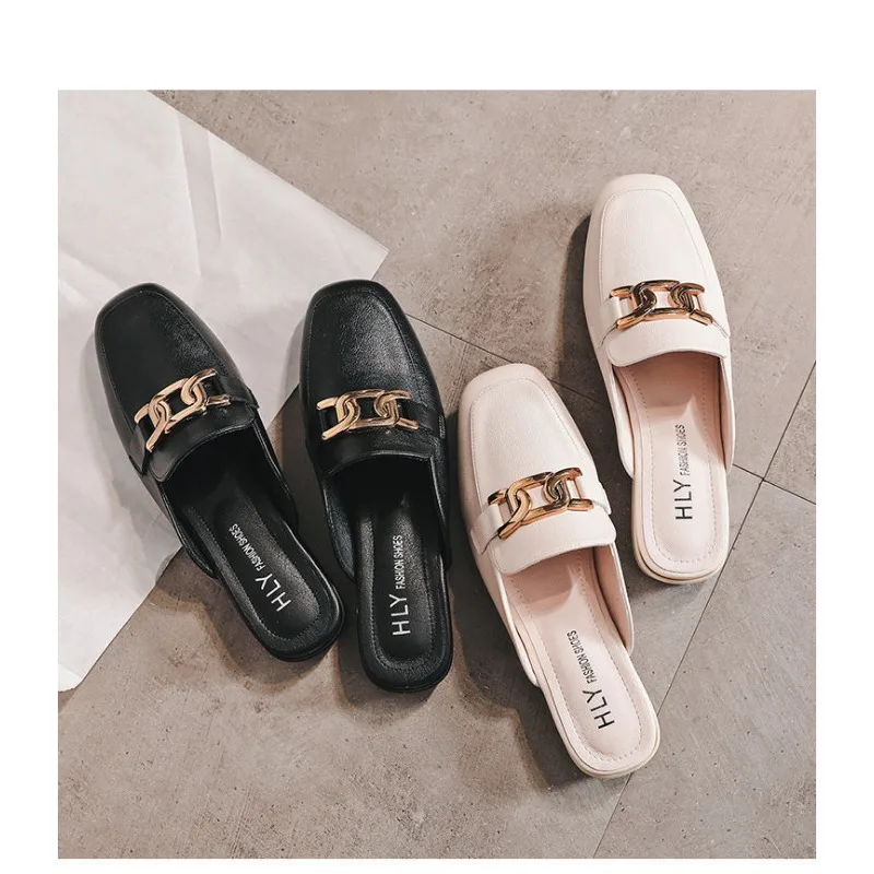 

New Style Fashionable Women Luxury Shoes Brand Slippers Fashion Round Toe Bowknot Baotou Straw Plaited Article Popular Slippers