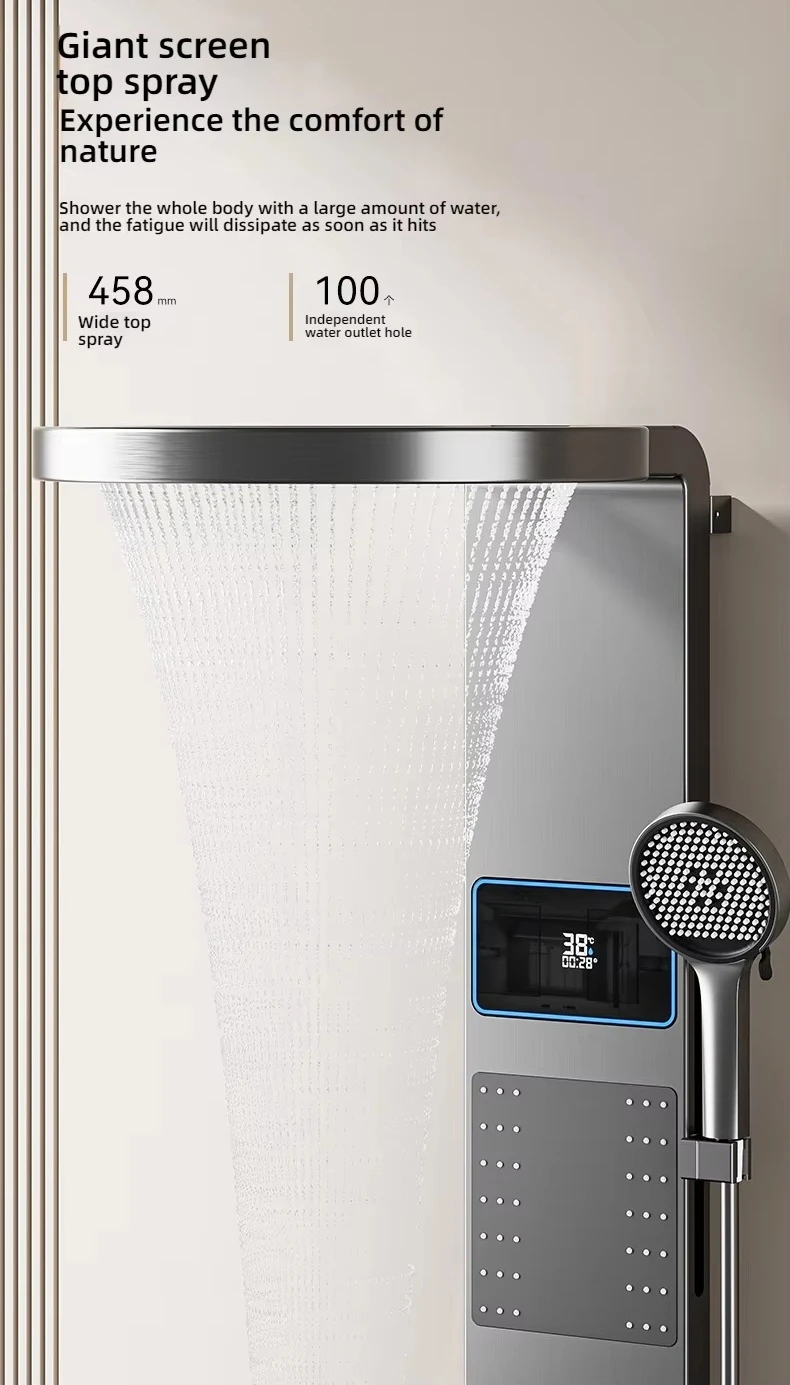 Modern Style Rainfall Bathroom Shower Set Wall Mounted High Pressure Bathroom Rainfall Shower Head Faucet Set