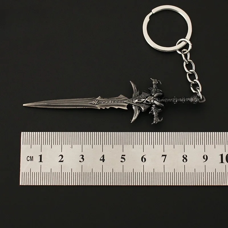 Frostmourne World of Warcrafts juego periferales, modelo de arma Vintage, llavero, espadas de Metal, adorno de escritorio, colecciones de juguetes, 9cm
