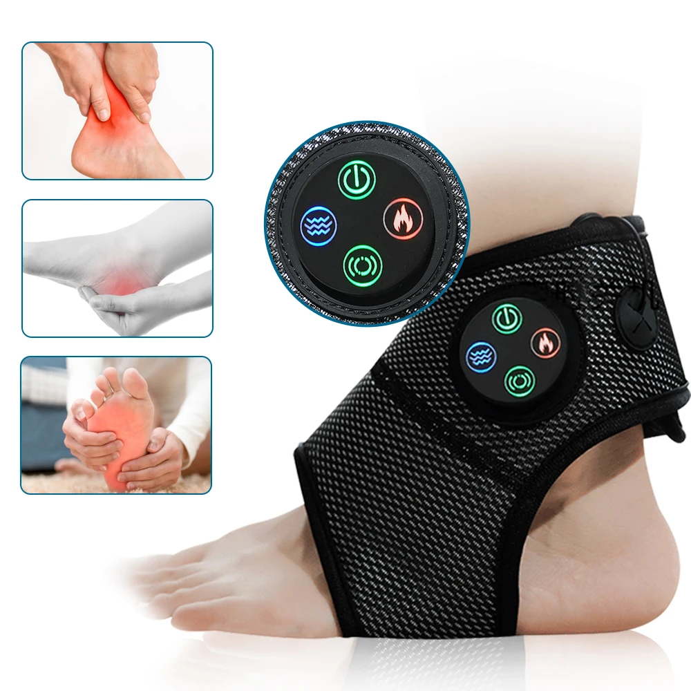 Heating Ankle Foot Massagers Smart Air Pressure Hot Compress Improve Blood Circulation Muscle Fatigue Joint Sprain Ankle Support