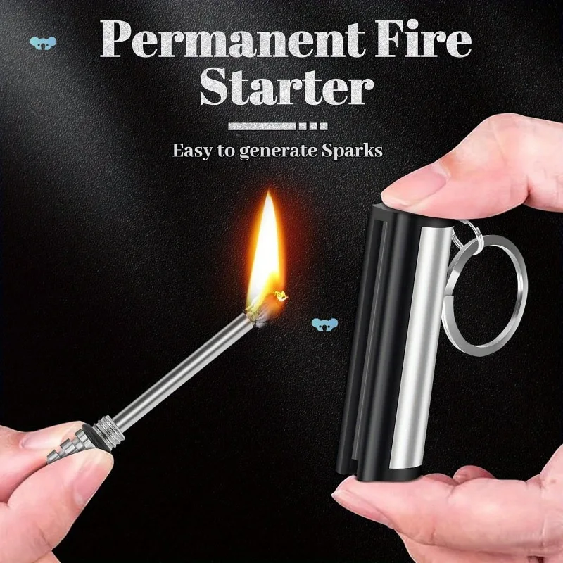 1-5 Pack Match Lighter Flint Metal Match Lighter, Outdoor Camping Portable Emergency Survival Lighter Can Light 10000 Times