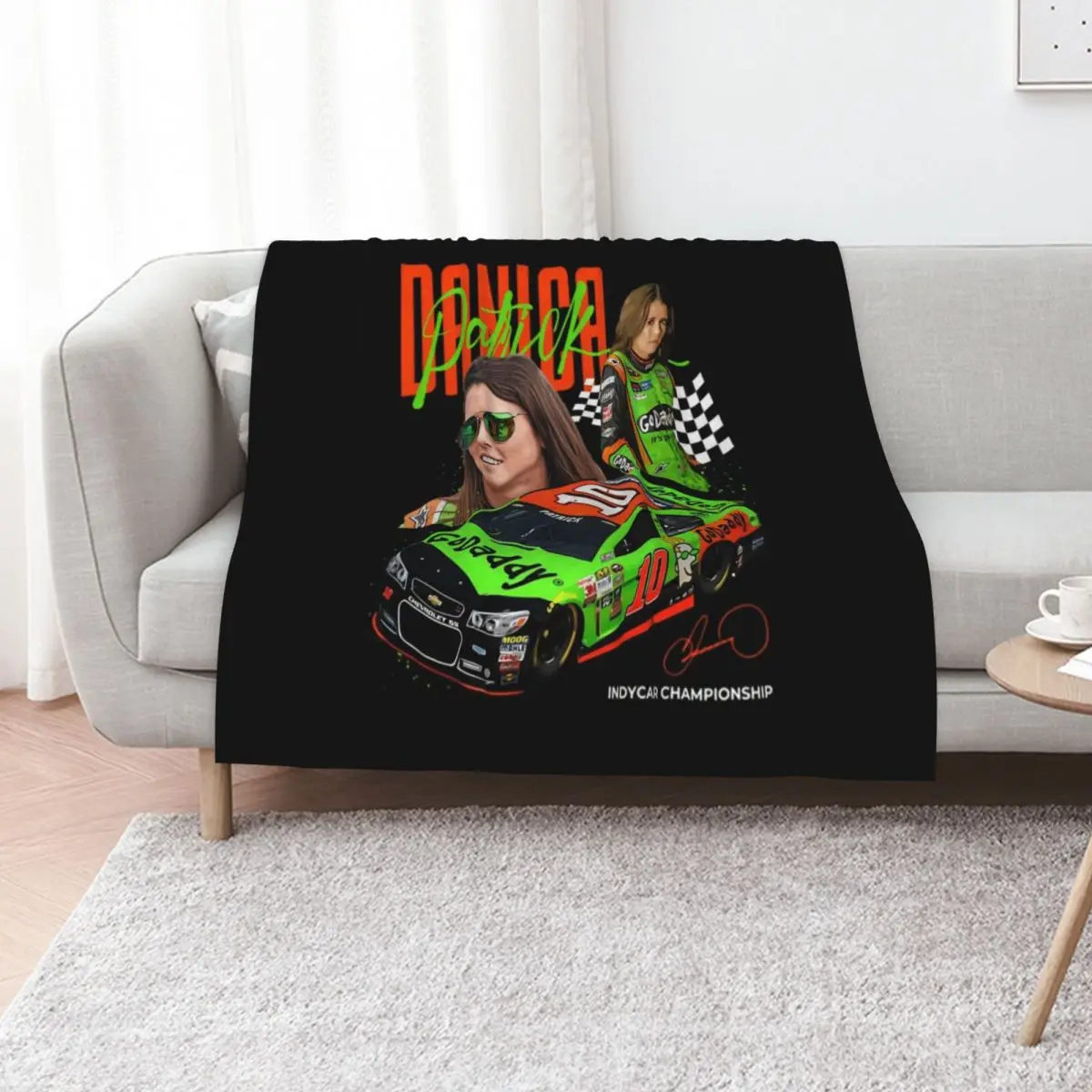 Manta Danica Patrick, manta acogedora para cama, sofá, silla