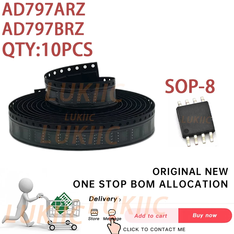 (10PCS) 100% New AD797 AD797A AD797ARZ AD797B AD797B AD797BRZ SOP-8 Chipset