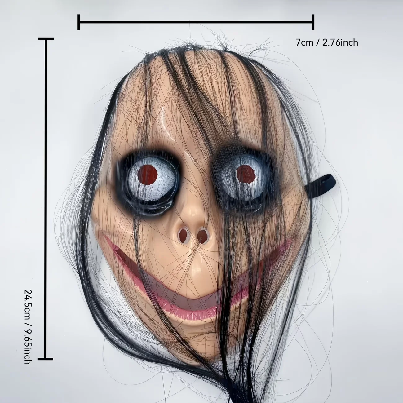 Horror Prank Mask Funny Wig Clown Halloween Face Mask Practical Joke, Perfect for Costume Parties & Fun Events view 6