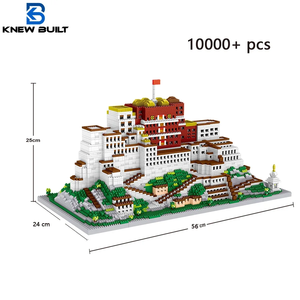 

10000pcs Bricks Potala Palace 3D Plastic Model Architecture Micro Bricks for Adults Building Blocks Toy Kits Assemble Decoration