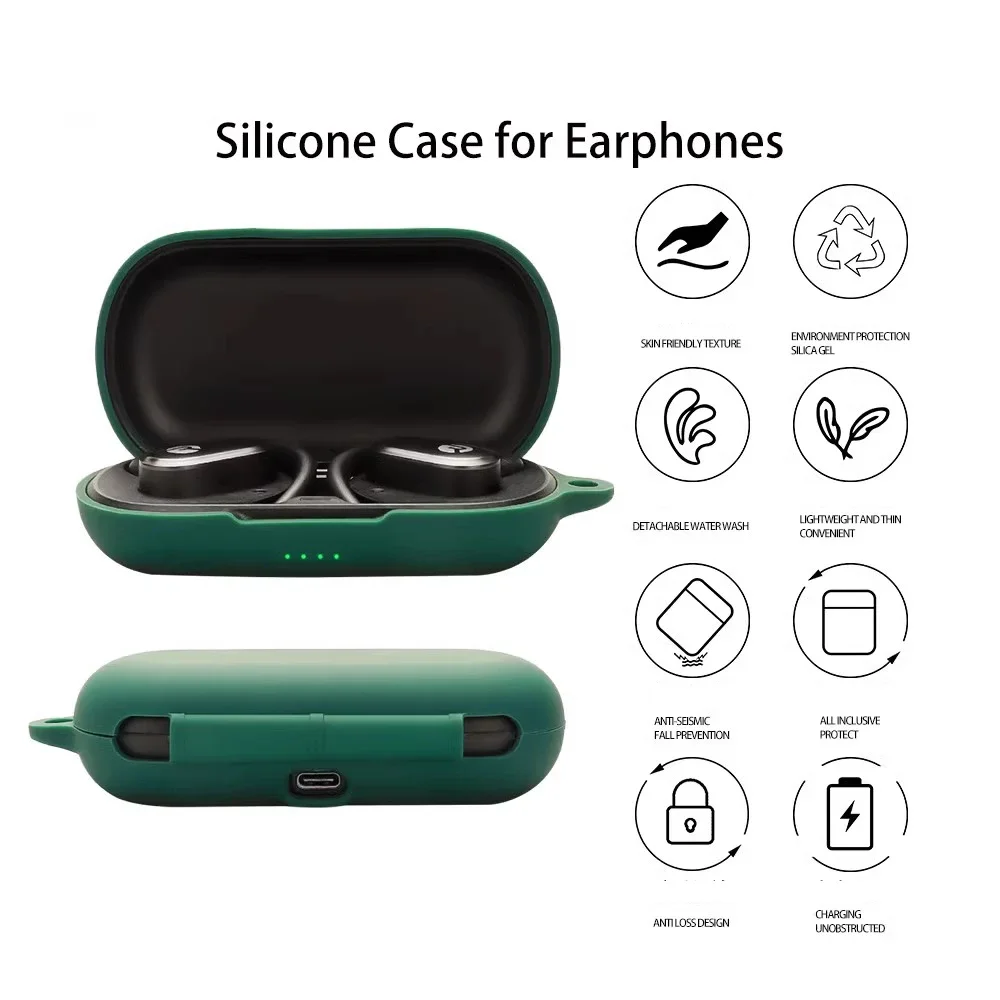 

For Raycon The Open Earbudst Case Silicone Solid Shockproof Earphone Accessories Protector For Raycon The Open Earbudst Cover