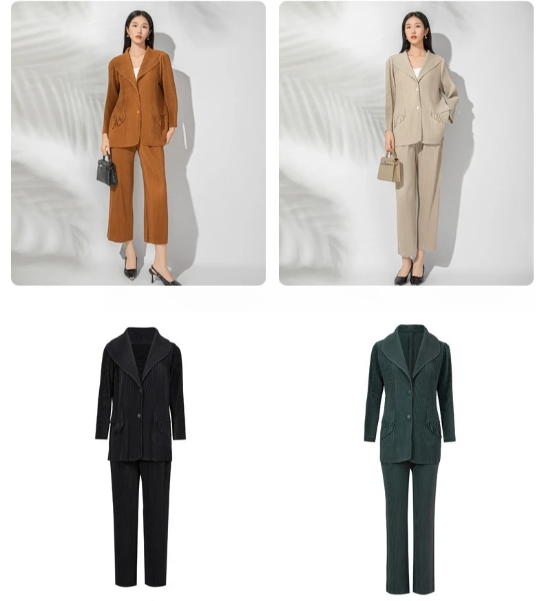 

Miyake Pleated New 2026 Women's Jacket Fall Fashion Suit Suit Commuting Versatile Casual Small Suit Cardigan Outwear Pleated