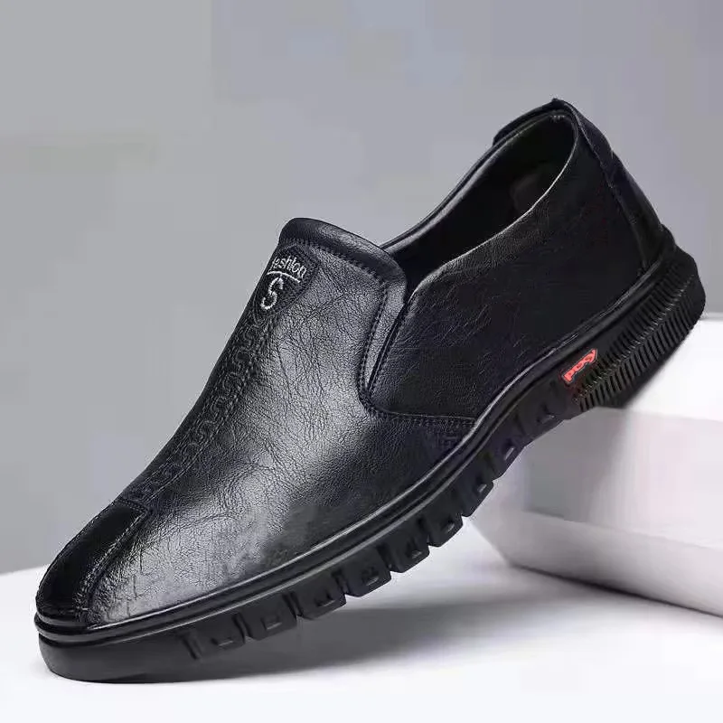 

New Doudou men's shoes outdoor lazy one-pedal men's daily casual leather shoes soft and comfortable casual men's shoes