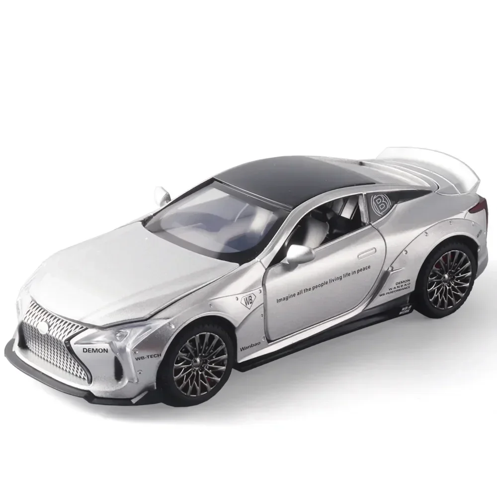 LEXUS-High Simulation Diecast Metal Alloy Model Car para Crianças, Som e Luz, Pull Back Collection, Presentes de Brinquedo, 1:32, LC500