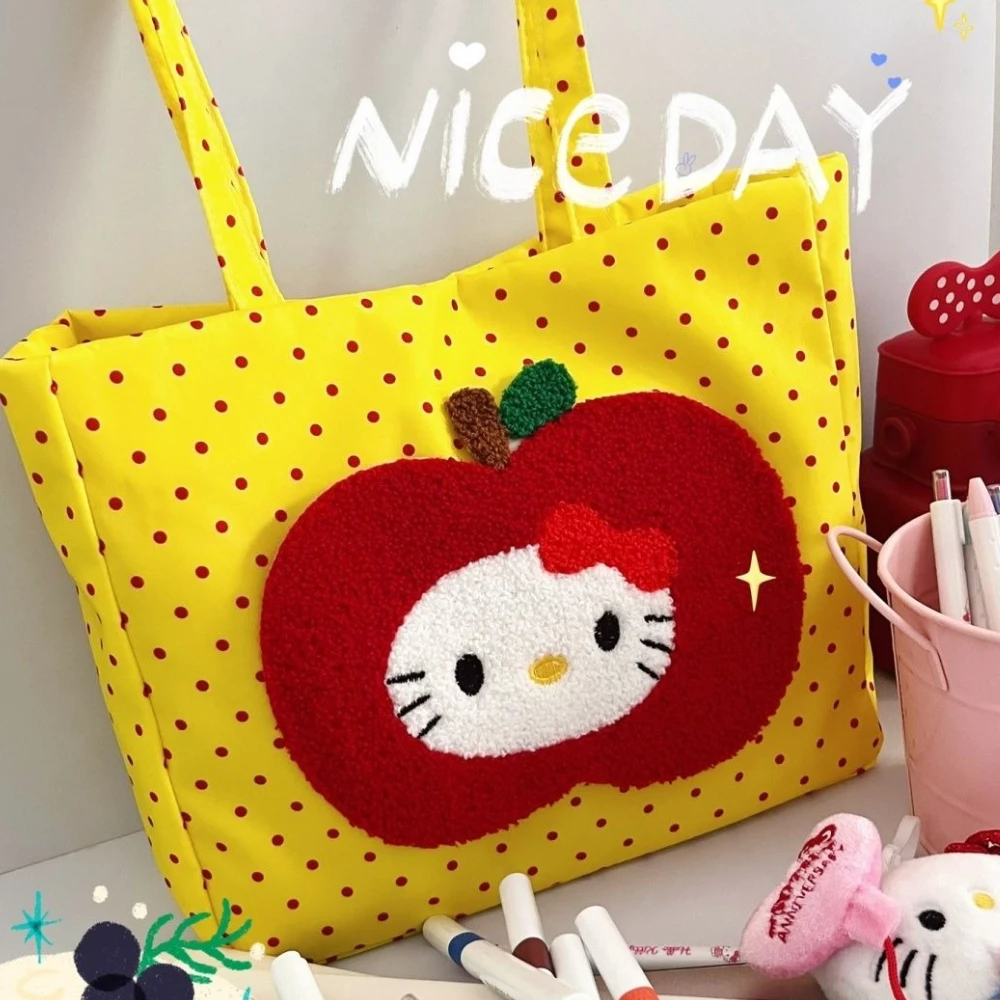 

Женские сумки на плечо Dopamine Hello Kitty, женская милая сумка-тоут, кавайная сумка, милая сумка Sanrio с героями мультфильмов, модная сумка на плечо