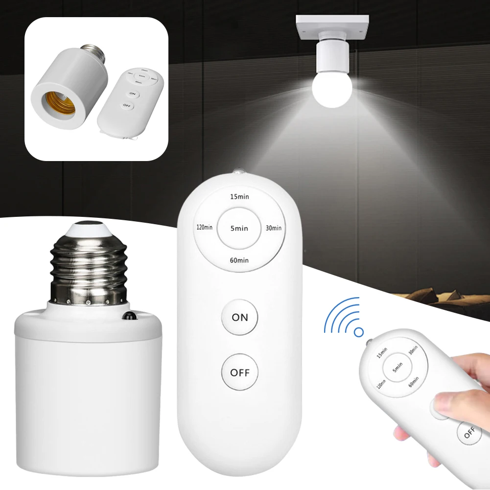Switch E27 Lamp Holder With Timing Function Wide Compatibility For Living Room
