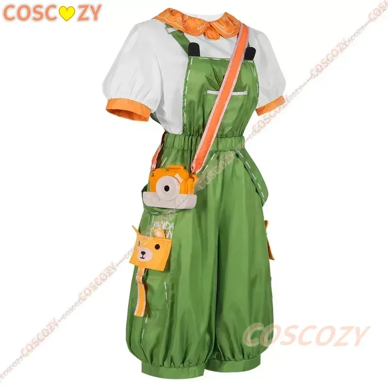 qq681 لعبة الهوية الخامس البستاني إيما وودز تأثيري حلي شعر مستعار الناجين فتاة صغيرة الأخضر دعوى للكبار الملابس فستان الحفلات