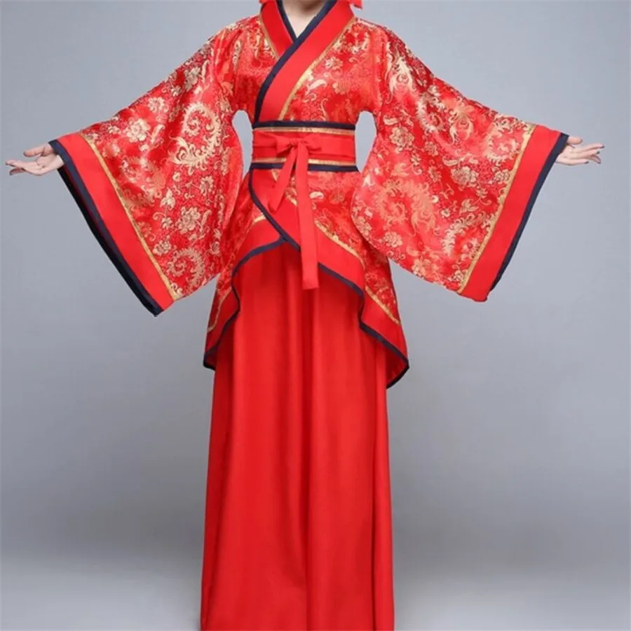 

Китайское платье Ханьфу для девочек, костюмы для косплея, женская одежда, винтажная традиционная сценическая одежда, танцевальная одежда для вечеринок