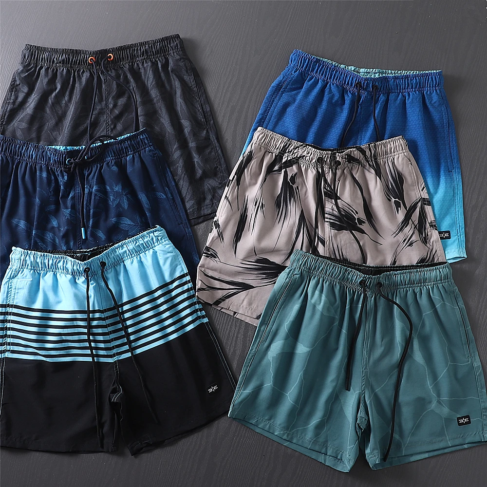 

High-End Men's Tech Quick-Dry Shorts Lightweight Outdoor Sports Five-Quarter Length Beach Pants Standard Fit mid Waist
