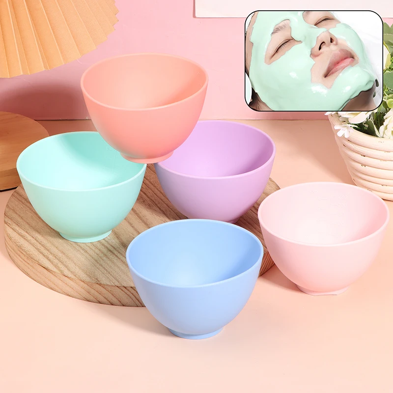 1Pcs Colorful Silicone Face Mask Bowl Mask Stick Big Face Mask Powder Mixing Bowl Masks Brush Skin Face Care Tool