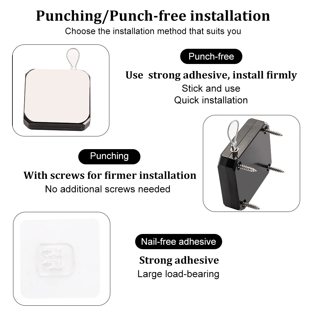 Door Closer Automatic Closing Sliding Latch 500/800/1000g Pull Punch-free for Sliding Mesh Closer Closed for Refrigerator