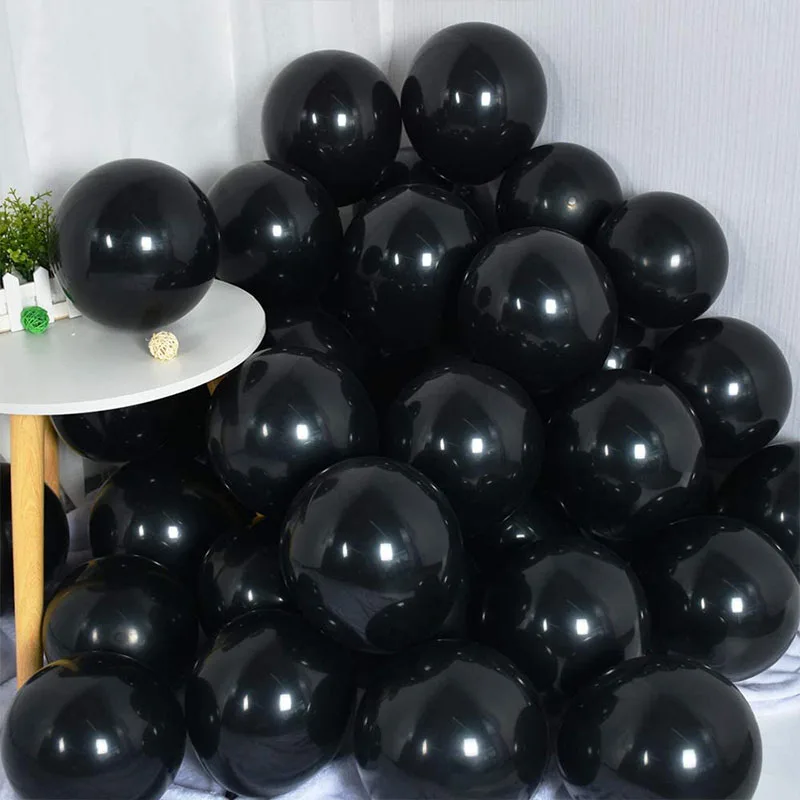 38pcs Black Number Foil Balloons Happy Birthday Party Decorations Kids Adult Boy Girl 10 11 14 15 25 30 35 40 50 60 70 Year Old