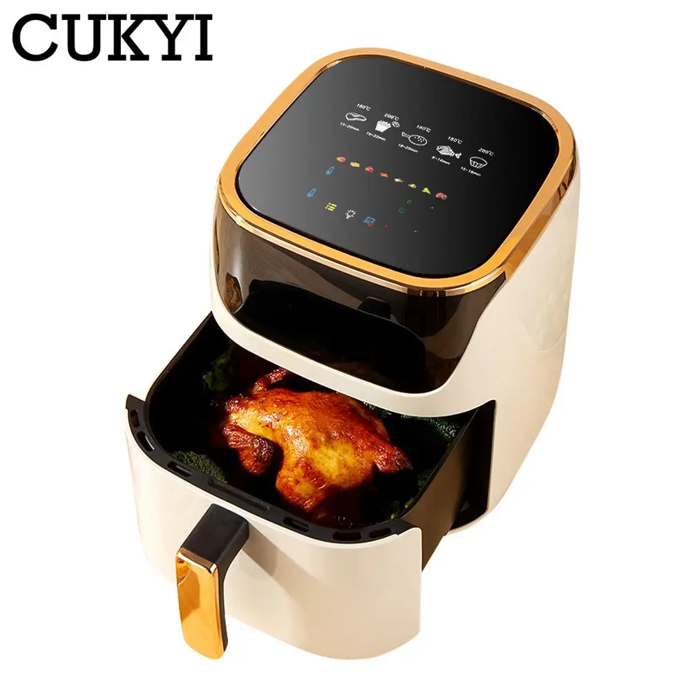 CUKYI 9L Household Air Fryer Electric Baking Oven Automatic Cooking Machine French Fries Maker Fruit Dryer BBQ Machine Oil Free