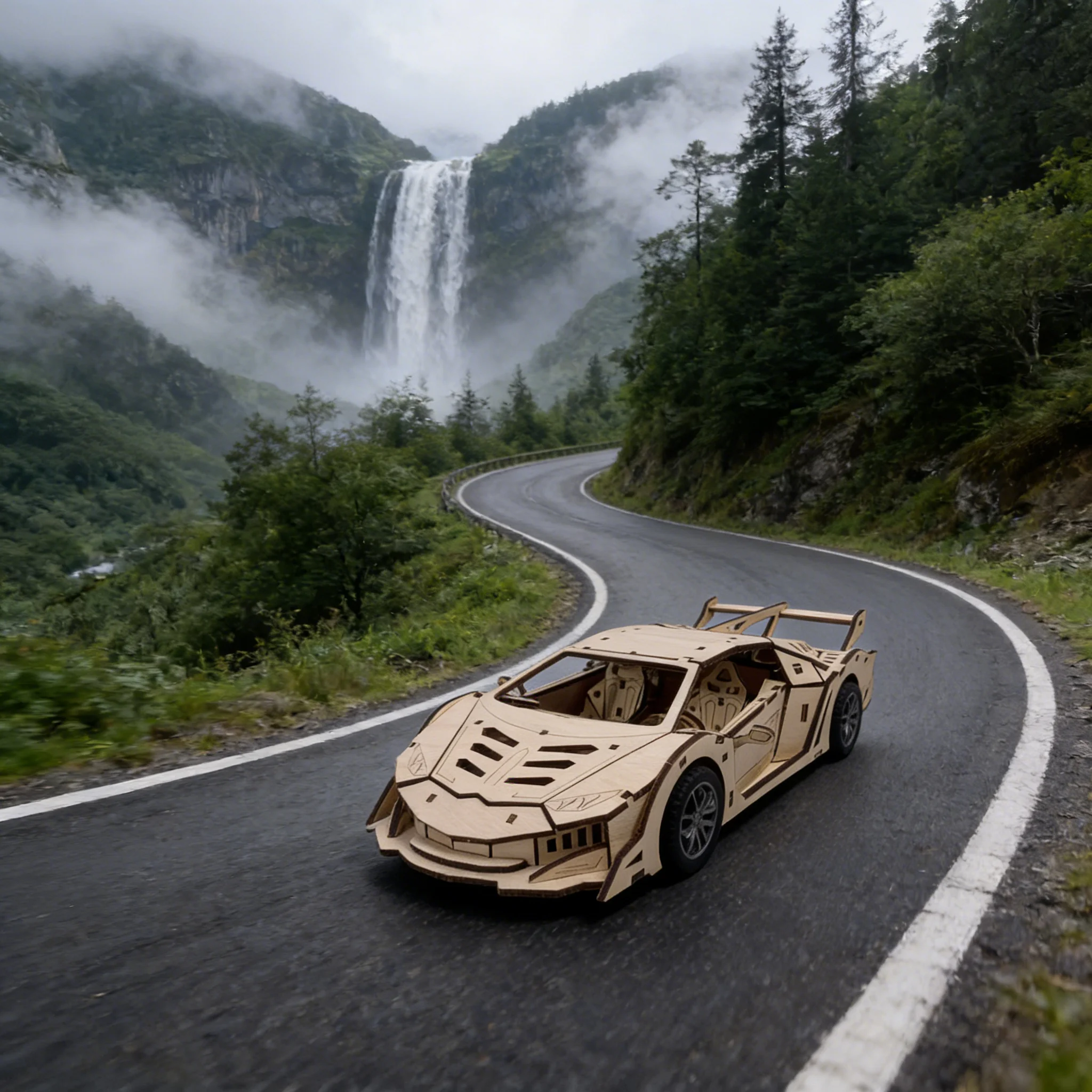 

1 деревянный суперкар «сделай сам», креативный 3D-пазл, идеально подходит для праздничного подарка или украшения дома.