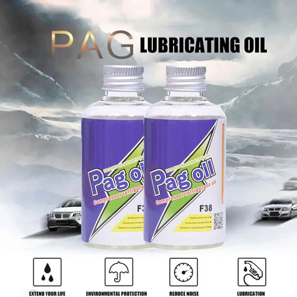 70ml Automotive Air Conditioning Compressor PAG Refrigerant Oil R134a Freon Refrigerant Snow Oil Lubricating Oil For Automo E1T3