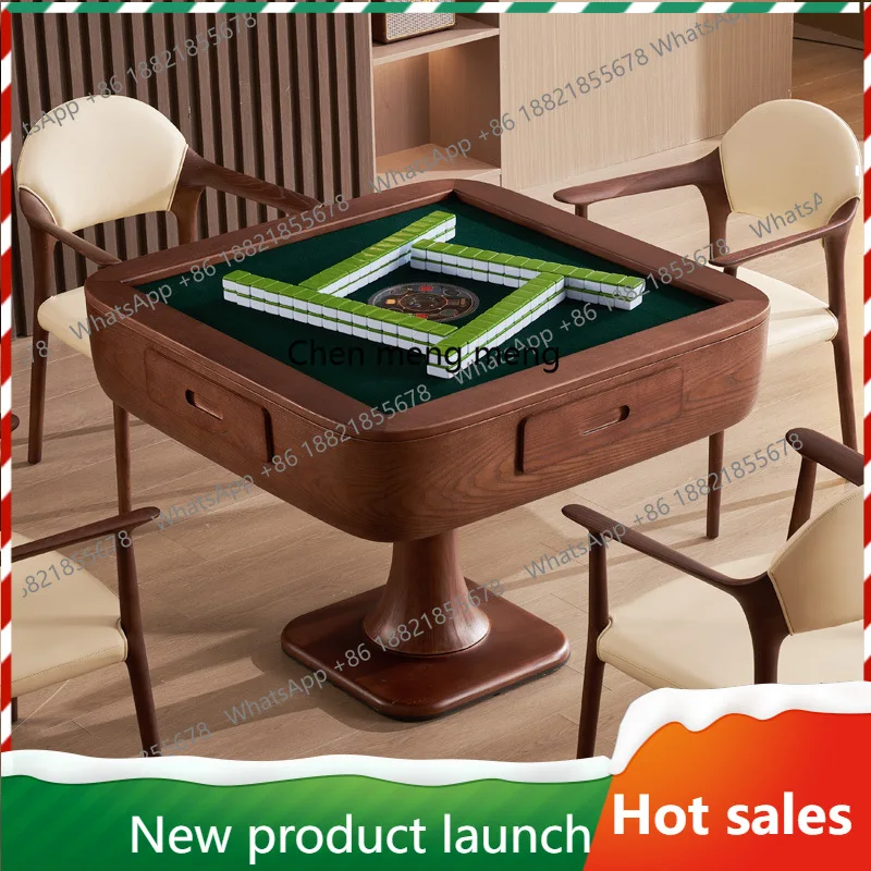 طاولة طعام آلة جونغ من الخشب الصلب المنزلي من أشوود، متكاملة ذات غرض مزدوج، حركة أوتوماتيكية فاخرة وخفيفة الوزن #1