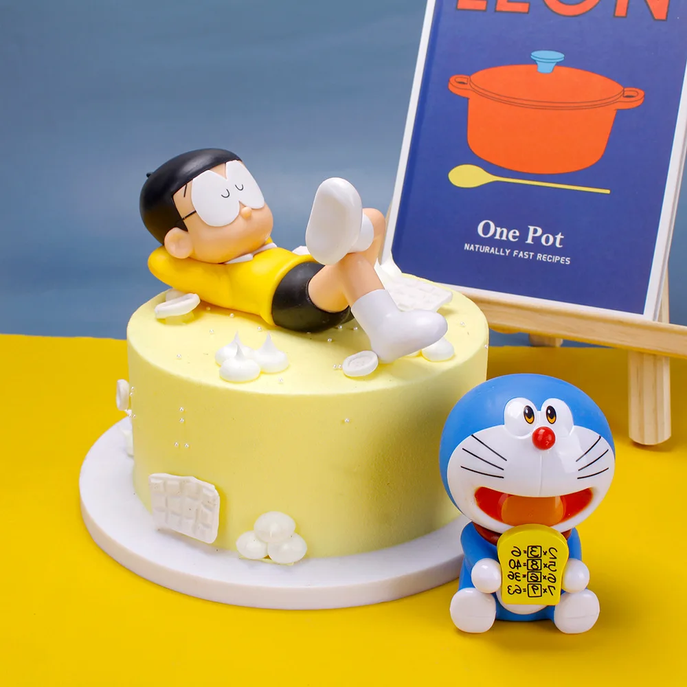 Аниме Doraemon Nobita Nobi 18 см модель ручной работы статуя Шарм подарок на день рождения Коллекционная игрушка мультфильм украшение автомобиля орнамент