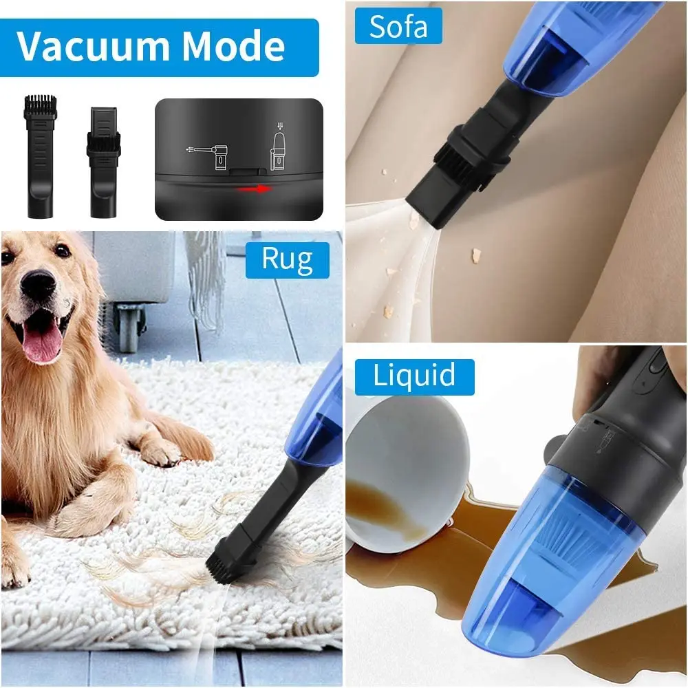 Cordless Air Duster & Vacuum Cleaner for Car 2-in-1,Handheld Electric Air Blower,Powerful Cleaning for Computer Keyboard Sofa