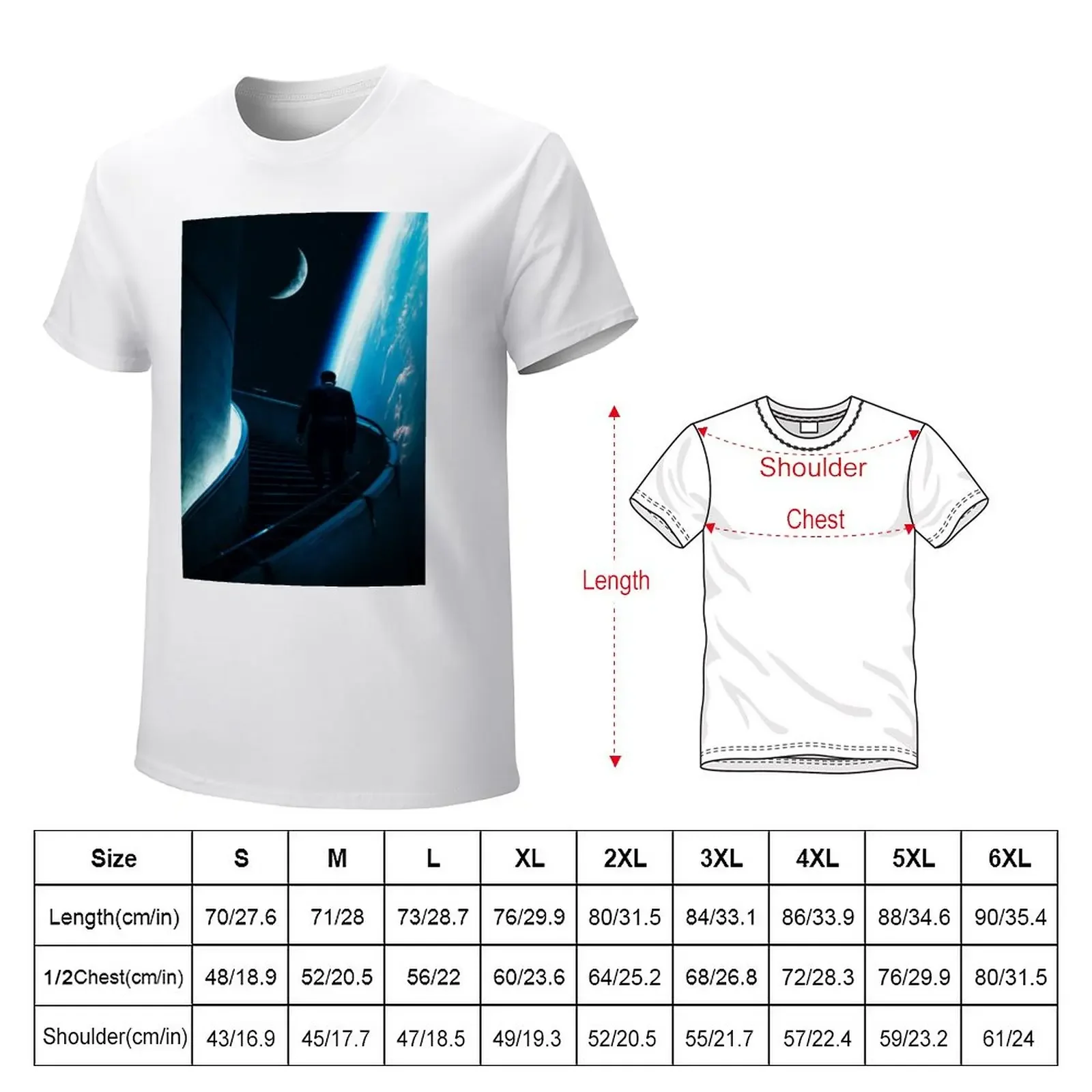 Stairway to Space T-Shirt graphics cute tops oversized summer clothes mens graphic t-shirts anime