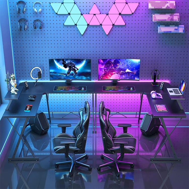 Corner Office Computer Desk Adjustable Standing Desk Factory Price L Shaped 51 Inch Gaming Desk