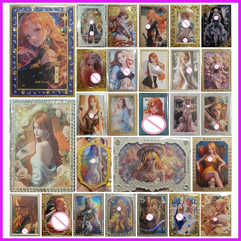 

Аниме ONE PIECE Rare Nami Настольная игра Рефрактивная HXR SH SXS SXP LOP NS GG HS Металлические коллекционные карты Игрушки для мальчиков Подарок на день рождения
