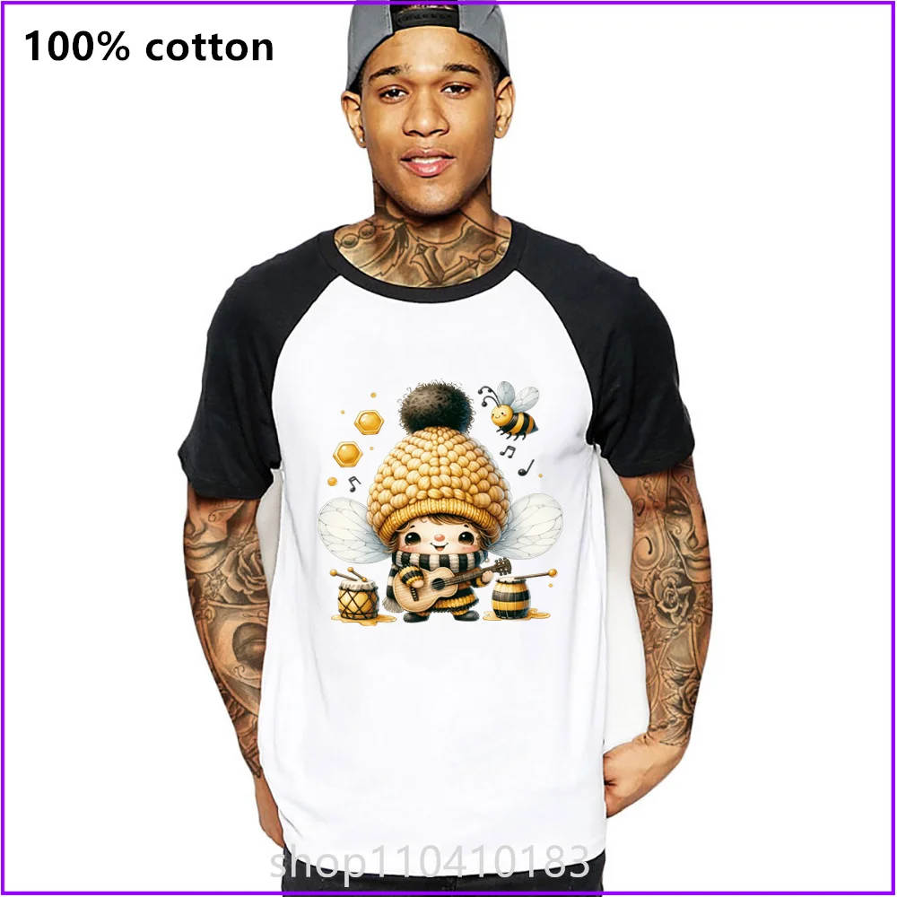 Anime Bumblebee Gnome Cute In Bee Themed Outfit Spreading Love T Shirts For Men'S Women Tshirt T-Shirt Acid Wash New Styles Golf