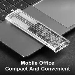 M.2 NGFF SATA SSD Enclosure Adapter Type C 3.1 Transparent External Enclosure 5Gbps Tool-Free Hard Disk Case For NGFF 2242 2260