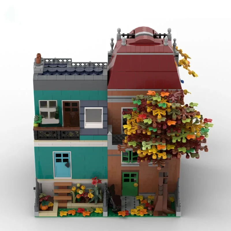 2929 pçs moc outono/outono leitura quintal-livre arquitetura blocos de construção modelo montagem brinquedos crianças festival presente