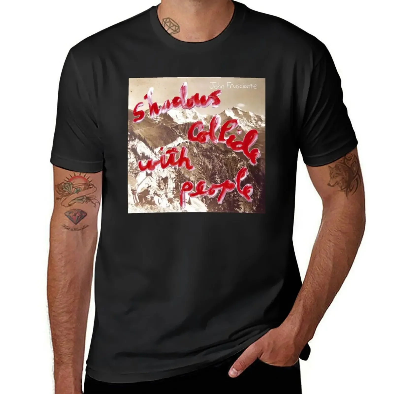 shadows collide with people T-Shirt anime figures heavyweights boys whites mens tall t shirts