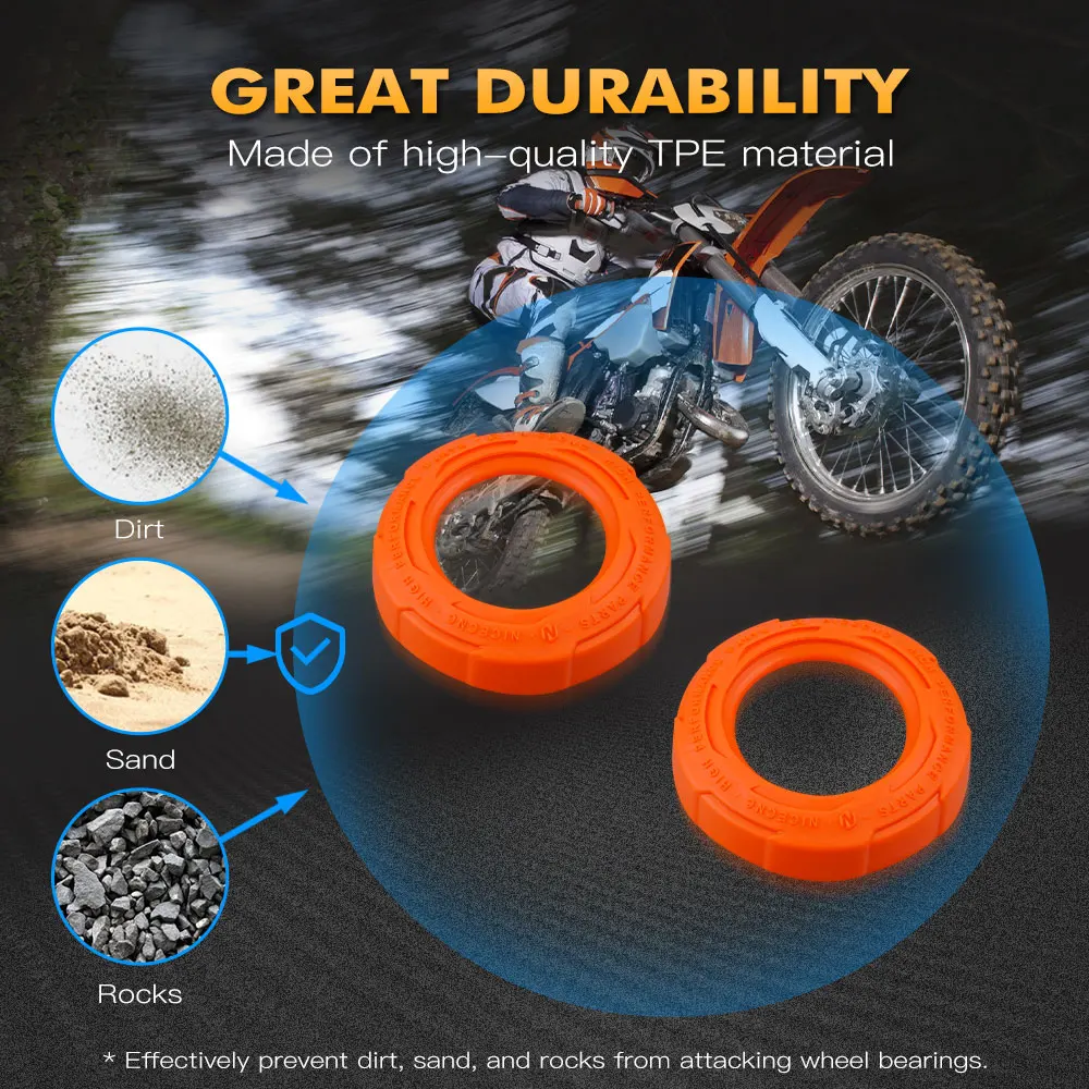 Tapa de protección de rodamiento de rueda delantera y trasera, accesorio para KTM 2017-2023 EXC 300, EXC-F 350 EXC-W 500, Husqvarna TE 300 FE 450