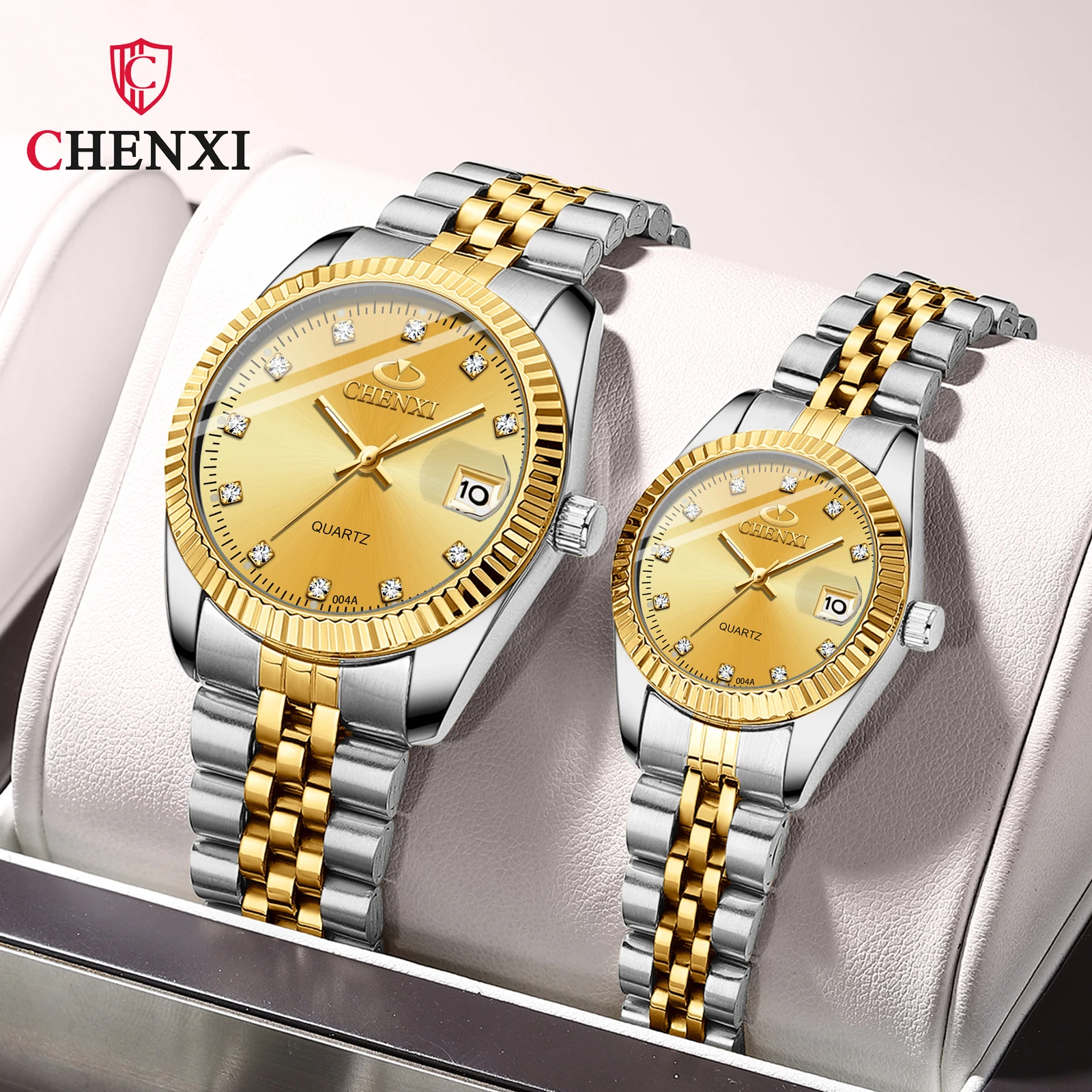 CHENXI 004A Date Luxury Brand For Women Waterproof Clock Male Quartz Wrist Ladies & Man Watches