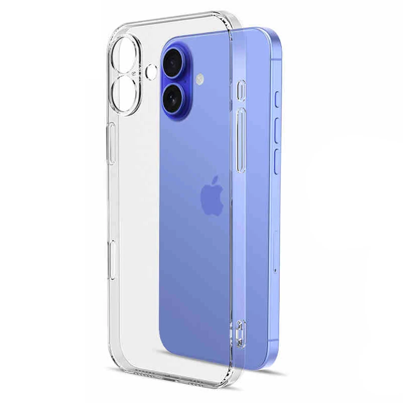 Ultra Thin Silicone Soft Case For iPhone 16 Pro Max Plus Crystal Clear Transparent Full Camera Cover Shell 16pro Promax 16plus