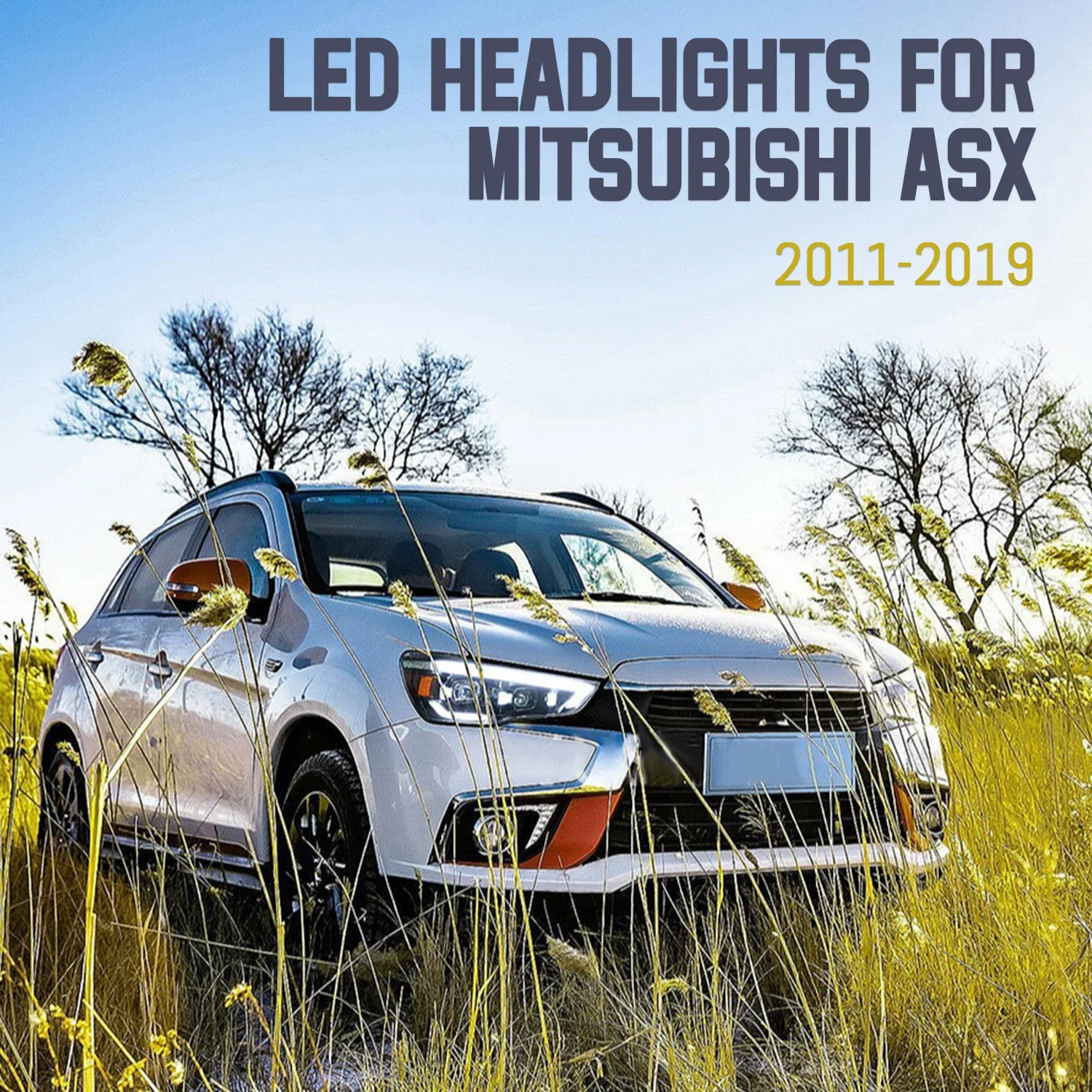 HCMOTIONZ Car Front Lamps Assembly SPORT ASX RVR 2011-2019 Lighting System LED Head Lights for OUTLANDER