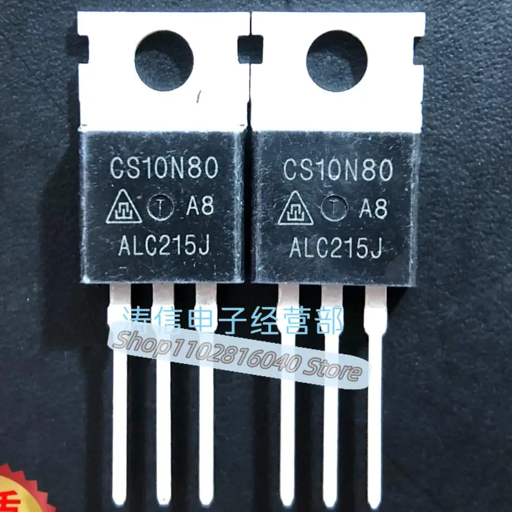 10PCS/Lot CS10N80  TO-220 10A 800V MOS In Stock Fast Shipping