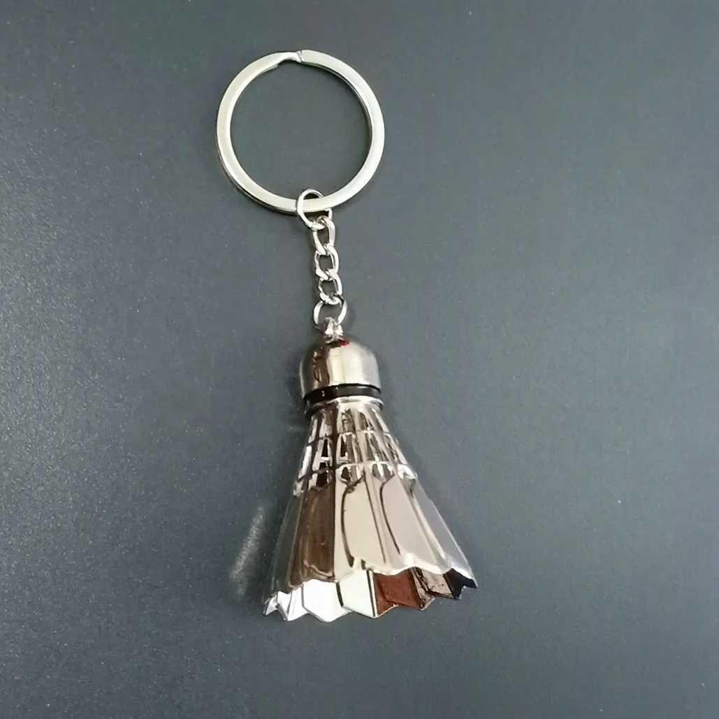 1pcs Creative Gifts Accessories Badminton And Racket Key Chain Shuttlecock & Badminton Racket Keychain Key Ring