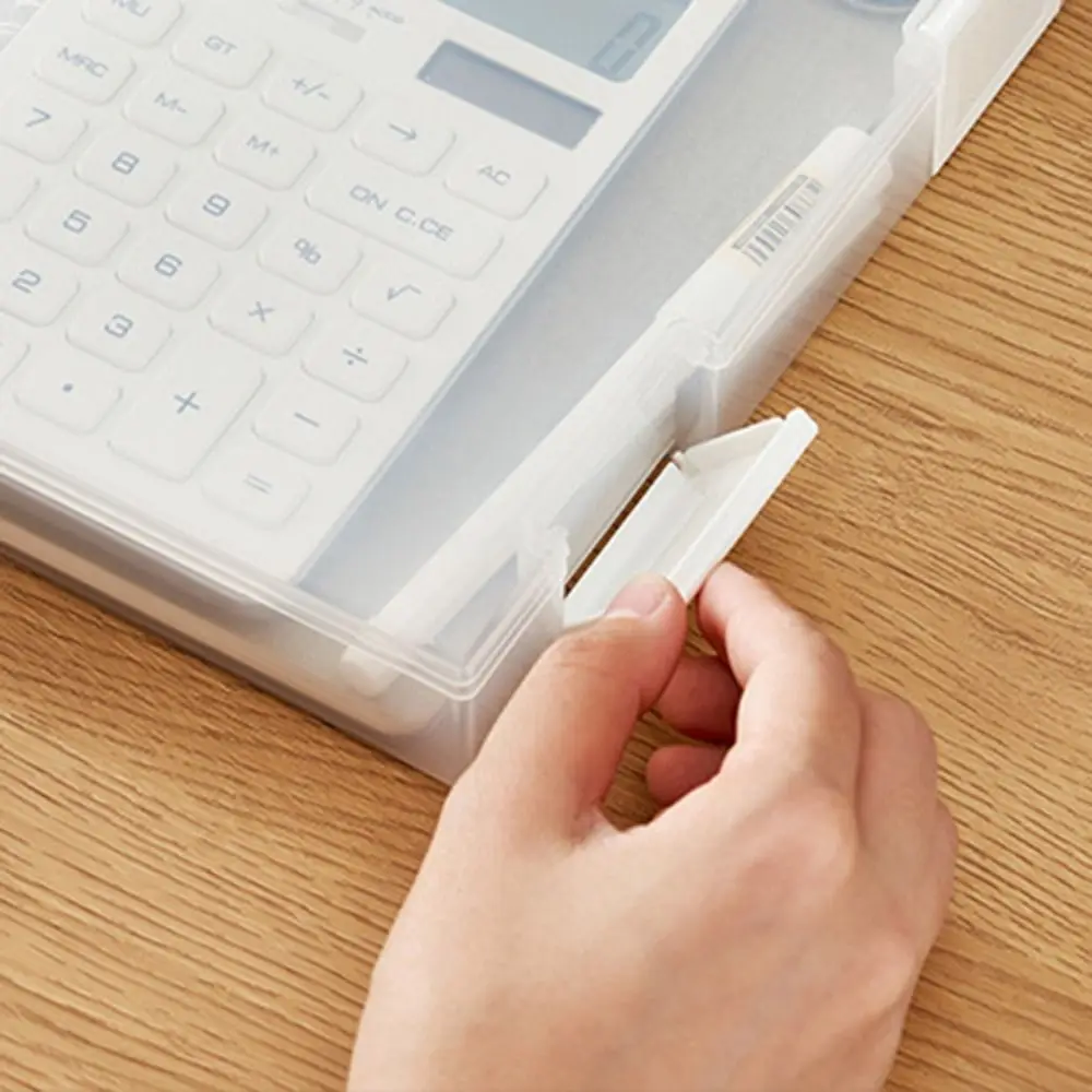Transparent A4 File Box Portable Simple a5 Organize The Box Durable Folder a4 File Storage Box Desk Organization