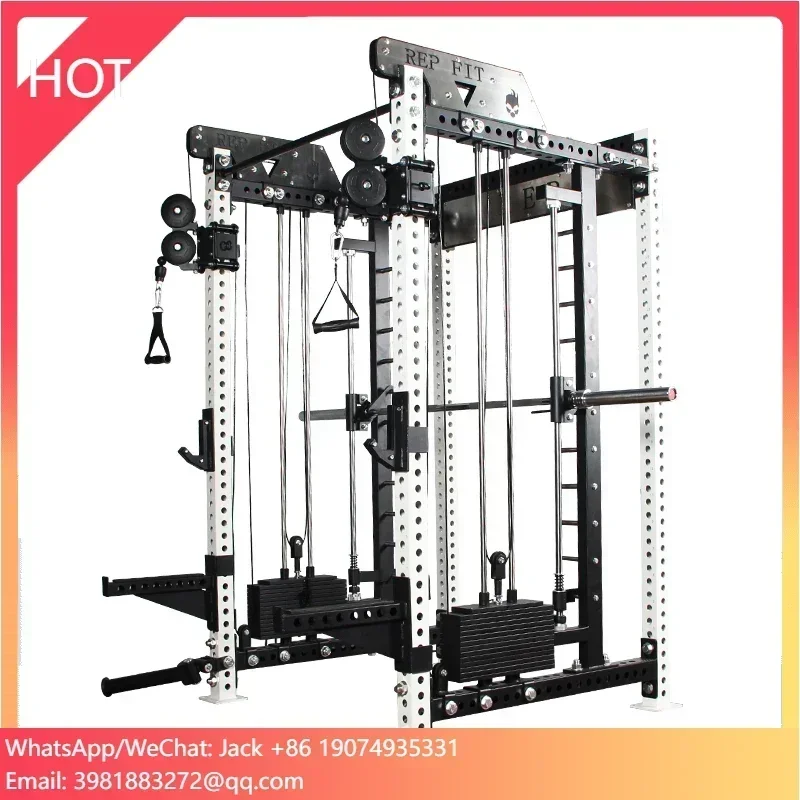 

Factory Heavy Duty Commercial Fitness Sports Trainer Cable Crossover Squat Rack Equipment Multi Functional Smith Machine