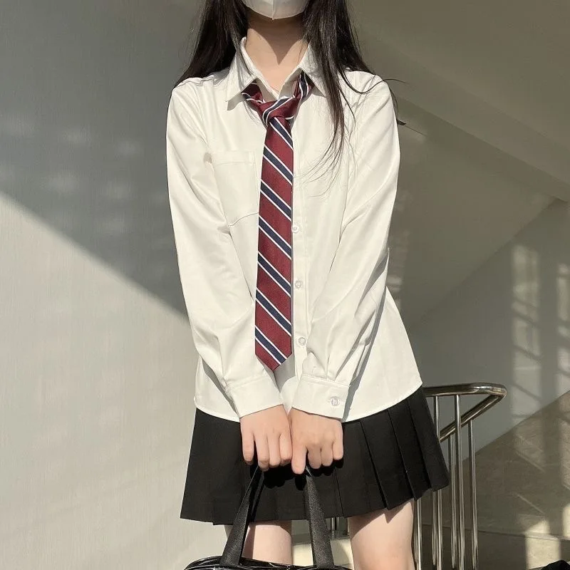 Chemise JK en tissu TR pour femme, uniforme japonais original, manches longues intérieures, style de base, tout décontracté, olympiques de printemps