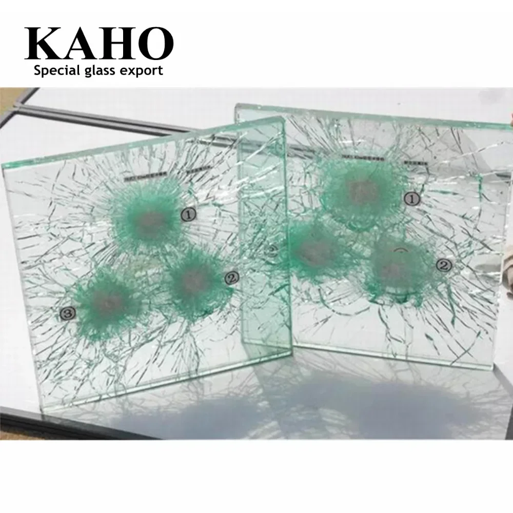 Clear Curved Showcas Ballistic Armored Resistant Shield Sound Bullet Proof Glass view 2