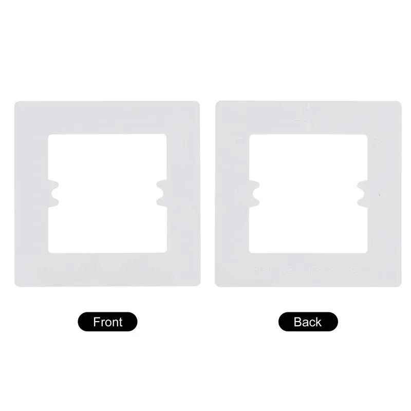 1-5Pc Switch Surround Plate Wall Panel Decoration Single/Dual/Three Gang Switch Socket Acrylic Plate White Black Frame DIY Parts