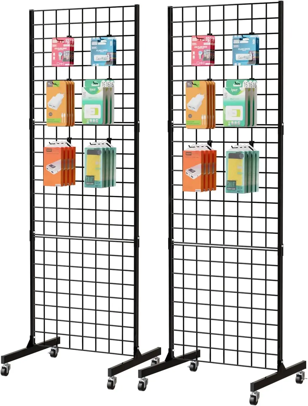 

2' x 6' Detachable Girdwall for Easy Transport, Standing Grid Tower, Thicker 5mm Wire, 180 LBS Weight Capacity Grid Panel