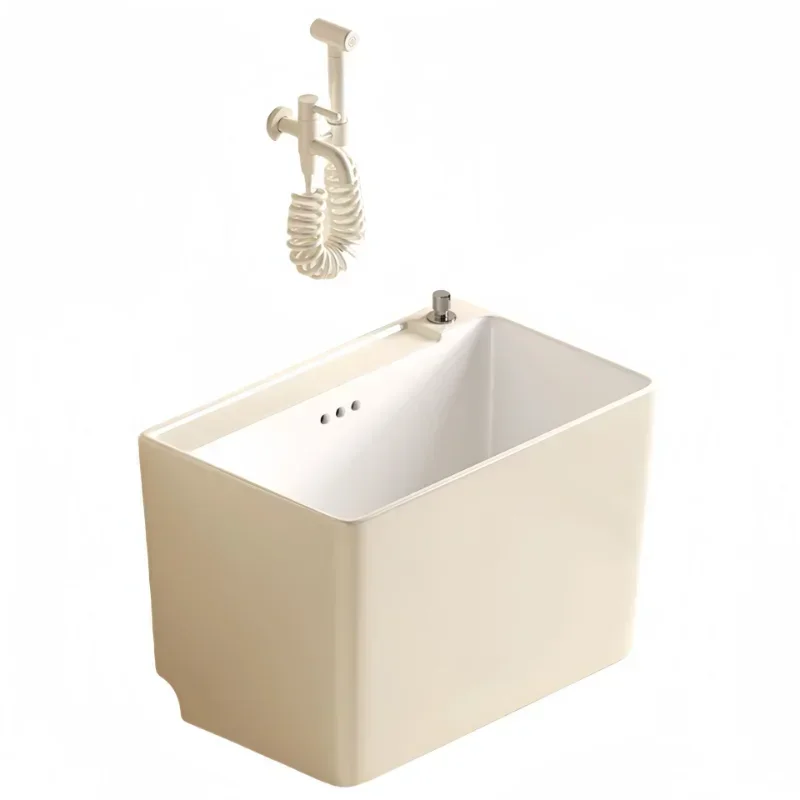 

Cream washing mop pool, balcony household, bathroom large ceramic pool