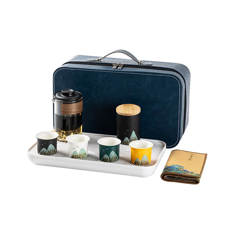 

Portable Outdoor Rough, Clay Quick Tea Set, Premium Gifts, Grand Opening for Business Customers