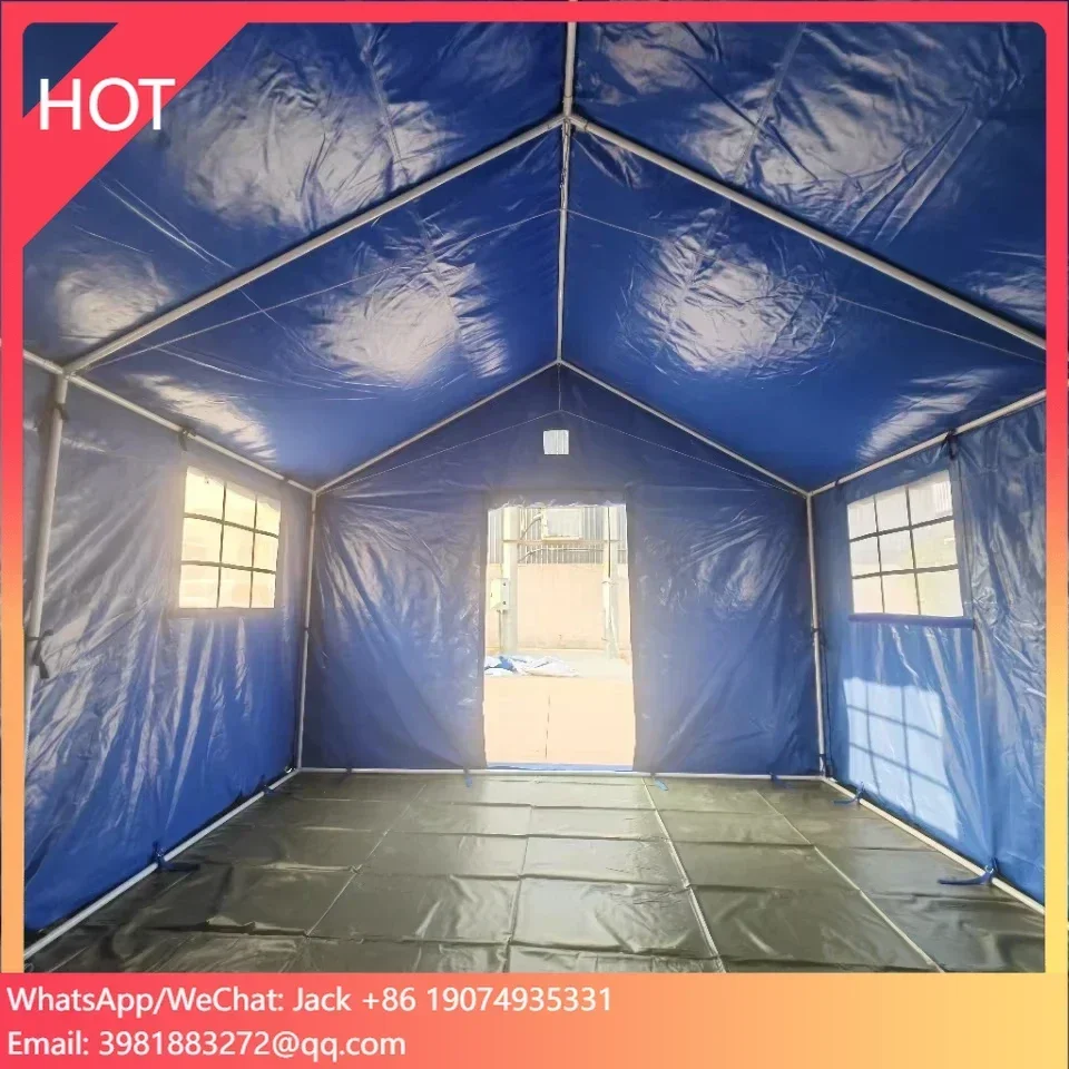 4 People Refugee Camp Waterproof, Fire Retardant Disaster Relief Tents